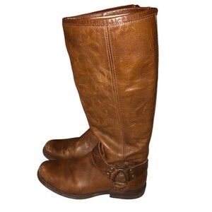 Frye Boots Phillip Harness Tall Boots Womens 7B brown